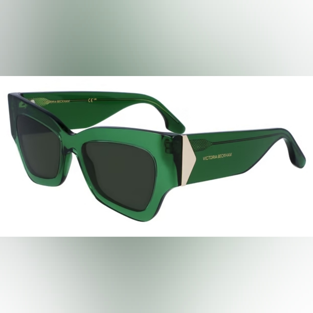 NEW AUTHENTIC Victoria Beckham VB 662S - 300 Green Gold Butterfly Sunglasses